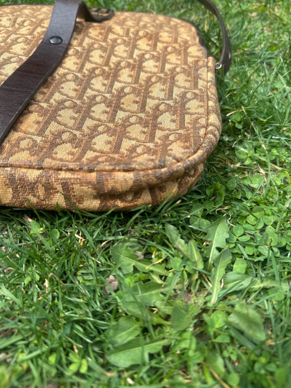 ✨ Christian Dior Trotter Canvas Shoulder Bag – Brown/Gold ✨ - Picture 9 of 17